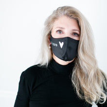 Load image into Gallery viewer, Black Silk Mask - I Care (S/M)
